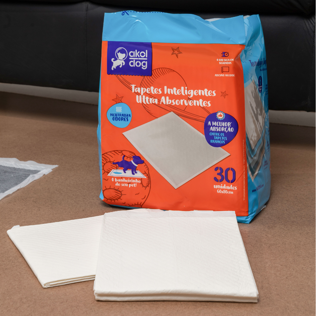 Kit 4 Tapete Higiênico 60×80 Branco Ultra Absorvente