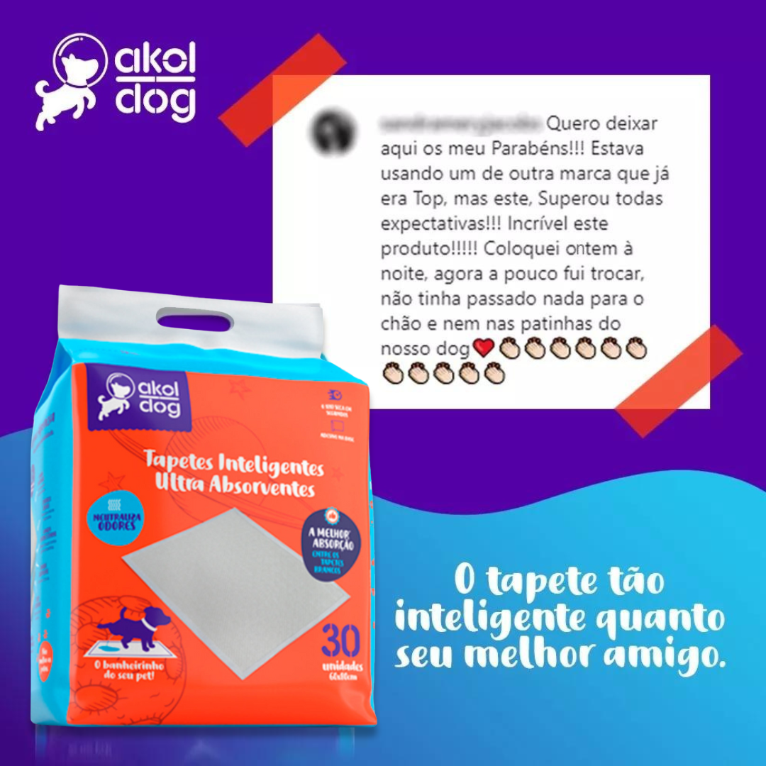 Kit 4 Tapete Higiênico 60×80 Branco Ultra Absorvente