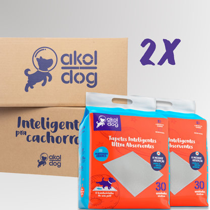 Kit 2 Tapete Higiênico 60×80 Branco Ultra Absorvente